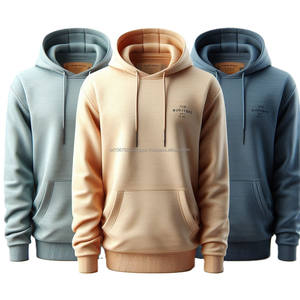 Sudaderas con capucha de lana Teñido liso de alta calidad Peso pesado Colores sólidos Jersey de manga larga para hombre Sudaderas con capucha Nuevas ideas de diseño - Product Image 3