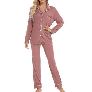 Venta al por mayor de conjuntos de pijamas para mujer, ropa de dormir, camisones, pijamas de talla grande, ropa de dormir femenina con logotipo y diseño personalizados. - Product Image 6