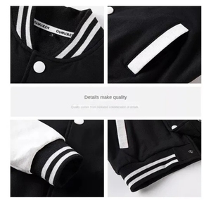Veste universitaire personnalisée à la demande, corps en laine, manches en cuir avec broderie pour les marques de vêtements streetwear - Product Image 4