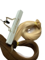 Extensiones de Cabello I-Tip de Queratina Virgen 100% de Camboya, de Alta Calidad y Más Vendidas, con Cutícula Alineada, Rizado Italiano Natural Profundo y Suelto