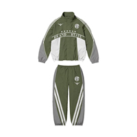 Ensemble de survêtement streetwear vintage inspiré du football pour hommes et femmes, veste d'entraînement athlétique oversize, pantalon de jogging, deux pièces, style urbain