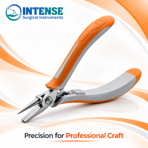 Professional <b>Round</b> <b>Nose</b> Jewelry Making <b>Pliers</b> Stainless Steel Precision Wire Looping Tool with Ergonomic Orange Handle - Product Image 4
