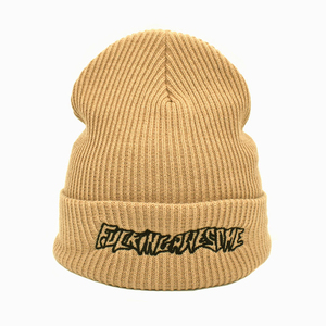 Bonnet brodé noir unisexe style urbain, bonnet d'hiver 56-58CM pour adulte, motif lettres, tricoté, chaud - Product Image 5