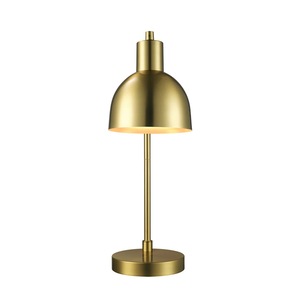 Minimalist Brass <b>Table</b> Lamp with <b>Matte</b> Gold Finish, Modern Interior <b>Table</b> Lighting - Product Image 2