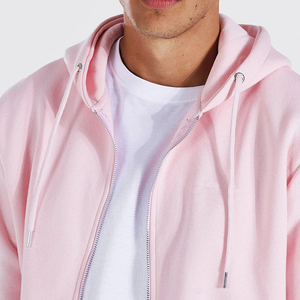 เสื้อฮู้ดซิปฮิปฮอปแบบกำหนดเองสำหรับผู้ชาย ผ้าฝ้ายฟลีซหนานุ่ม ทรงโอเวอร์ไซส์ สตรีทแวร์ พิมพ์ลายโลโก้ สำหรับฤดูใบไม้ร่วงและฤดูหนาว ผ้าฝ้ายแท้ 100% ย้อมสีพื้น - Product Image 4