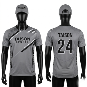 Camiseta de Tenis Premium de Poliéster Transpirable de 160 GSM, Color Caqui con Panel de Contraste Negro en el Hombro, Sublimación, Logotipo Personalizado - Product Image 6