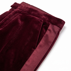 <b>Men's</b> <b>Velvet</b> Formal High Waist Straight Evening <b>Trousers</b> Smart Casual Occasion OEM ODM Wholesale Factory Private Label - Product Image 4