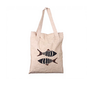 Eco Friendly Jute Tote Bag Colorful Fish Print Double Handles Durable Reusable Shopping Bag Large Capacity Grocery Handbag India - Product Image 1