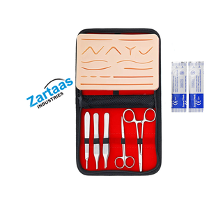 Kit de suture d'entraînement en acier inoxydable de haute qualité avec coussinet en silicone, fabricant et exportateur d'instruments chirurgicaux - Product Image 4