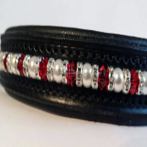 Bandas de cuero con cuentas y cristales - Product Image 1