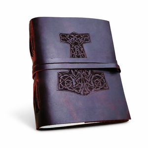NEW ERA NEO Carnet de voyage vintage en cuir marron, couverture rigide, design ancre et bateau, pages en coton, idéal pour un cadeau haut de gamme - Product Image 1