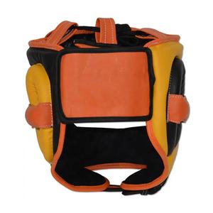 Casco de Boxeo Personalizado con Diseño de Parches en Color Negro y Amarillo, Protector de Cabeza para MMA, Kickboxing, Entrenamiento de Artes Marciales - Product Image 2