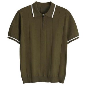 Polo de Bloques de Color Estilo Universitario con Media Cremallera y Manga Corta, Camisetas Polo Cómodas para Hombre a Precio Económico 2026 - Product Image 6