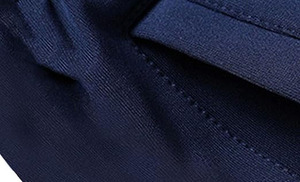 Chaqueta con cremallera completa en bloques de color y pantalones deportivos a juego, blancos con dos rayas, conjunto casual ligero de 2 piezas para hombre - Product Image 3