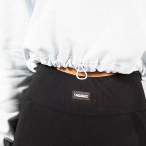 Hot Girls Fleece Thick Embroidered Crop Top Hoodie Women High Street Casual Regular Length Winter Wide Hem Warm Crop Hoodie - Product Image 6