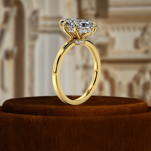 แหวนเพชรทรงมาร์คีส์ 1 กะรัต เพาะเลี้ยงในห้องปฏิบัติการ แหวนเพชรทองคำขาว 14K แหวนแต่งงานรับรองโดย IGI แหวนสัญญา - Product Image 4