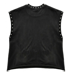 Glory Custom Cropped Graphic Print <b>Rhinestone</b> Tank <b>Top</b> 100% Cotton Jersey New Trending Design Sleeveless T Shirt For Unisex - Product Image 2