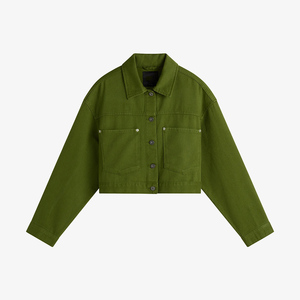 Chaquetas Vaqueras Cortas Personalizadas para Mujer, Estilo Informal, con Cierre de Botones, para Otoño - Product Image 1