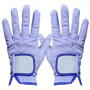 Gants de golf en cuir de haute qualité pour adultes, tissu respirant, épissures élastiques, antidérapants, doux, avec sangles réglables - Product Image 1