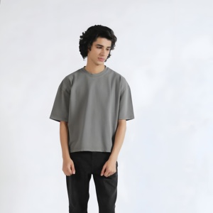 Camiseta de hombre con serigrafía de logotipo personalizado, 100% algodón, cuello redondo, estilo oversize, precio económico, transpirable, OEM - Product Image 1