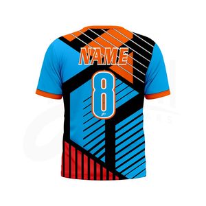 เสื้อยืดซับลิเมชั่นพิมพ์ลายทั้งตัวแบบกำหนดเอง ผ้าโพลีเอสเตอร์ 100% สำหรับผู้ชาย เสื้อยืดซับลิเมชั่นแบบแห้งเร็ว - Product Image 3