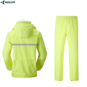 Custom Logo Hooded Casual Solid Waterproof Rainwear Set for Men and Women - Product Image 5