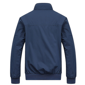 Men's Casual Slim Fit Spring Autumn Bomber <b>Jacket</b> <b>Canvas</b> Zipper Front Dyed OEM Service Breathable Quick Dry Eco-Friendly - Product Image 2