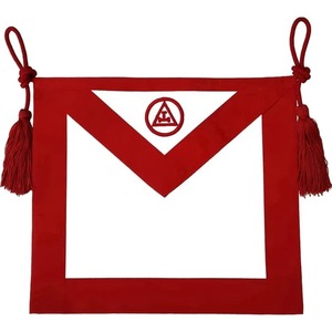 Delantal Masónico del Capítulo Arco Real, Color Personalizado, Triple Tau, Logotipo Personalizado, Estilo Étnico, Terciopelo, Todas las Temporadas MAP-0132 - Product Image 1