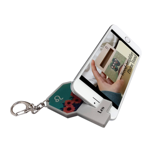 Customized Acrylic Phone Stand Holder Key Chain Leo Zodiac Desk Phone Grip Stand - Product Image 1