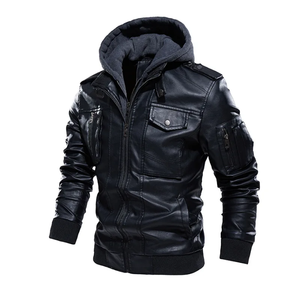 Wholesale custom mens women's pu leather <b>jacket</b> genuine leather bomber <b>jacket</b> manufacturers high quality biker pu leather <b>jacket</b> - Product Image 2
