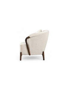 Modern <b>Leather</b> Upholstered Lounge <b>Chair</b> with Solid Wood Frame Mid Century Armchair for Home Living Room Hotel Furniture - Product Image 3