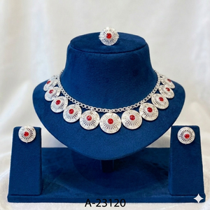 MOLL JEWELLERS Ensemble Collier et Boucles d'Oreilles Tendance en Alliage de Zinc Plaqué Or 0,3 mm d'Épaisseur avec Zircon pour Femme, Idéal pour Fiançailles, Anniversaire, Mariage, Fête - Product Image 4