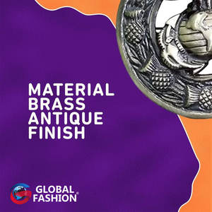 Broche traditionnelle écossaise pour kilt, motif écossais, avec motif de distilleur, finition laiton antique, 2026 - Product Image 5