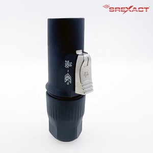 Conector Impermeable Plateado SVP598M-I-BK 16A 250V con Clasificación IP65, Carcasa de ABS, Enchufe Macho para Aplicaciones de Audio y Video - Product Image 4