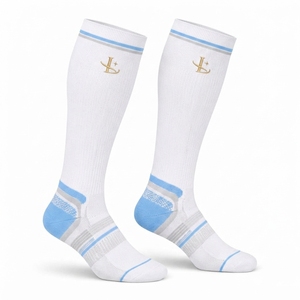 Calcetines de compresión, calcetines deportivos, tela elástica ligera, diseño cómodo, ajuste transpirable, adecuados para fitness, correr y caminar - Product Image 1