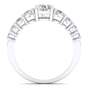 Bague en argent sterling 925 avec moissanite taille ronde, design classique, best-seller REYES, pour femme, idéale pour fiançailles, mariage, fête, cadeau, bijoux. - Product Image 4