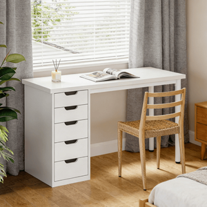Scrivania Moderna in Legno per Camera da Letto, Ufficio, Soggiorno e Edifici Commerciali, Design Contemporaneo Multiuso - Product Image 5