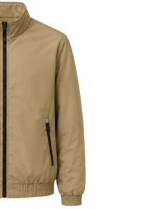 Customized Khaki <b>Men</b> <b>Lightweight</b> Bomber <b>Jacket</b> Full Zip Casual Windbreaker Stand Collar Autumn Streetwear Fashion Outerwear Coat - Product Image 4