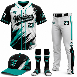 Wholesale Softball Uniform Set Plus Size Unisex Quick Dry Baseball Training Uniform Kit With Custom Name And Number - Product Image 4