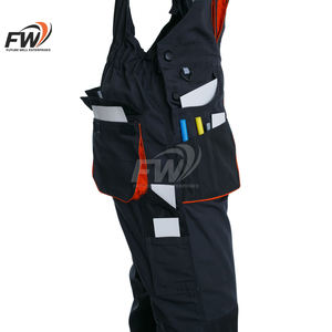 Ropa de Trabajo Transpirable Personalizada para Hombre, Pantalones de Trabajo con Tirantes, Multibolsillos y Estampado en Relieve para Trabajos de Construcción - Product Image 4