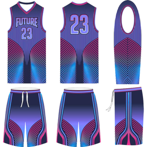 Latest Design Custom Sublimation Basketball Uniform Full Printing Sleeveless Teamwear Mesh Fabric <b>DIY</b> Basketball Jersey <b>Kits</b> - Product Image 5