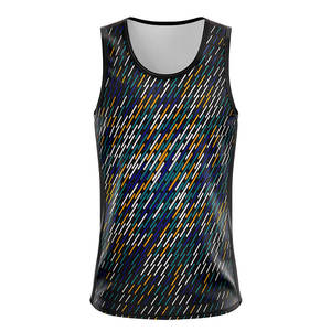 Uniforme Deportivo Sublimado para Hombre con Estampado Geométrico, Sin Mangas, con Pantalones Cortos de Cintura Elástica, Ropa Deportiva que Absorbe la Humedad - Product Image 3