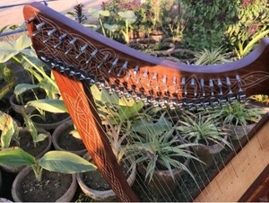 Basson à levier celtique en palissandre à 22 cordes, gravé à la main, de marque personnalisée, pour musique folklorique irlandaise - Product Image 3