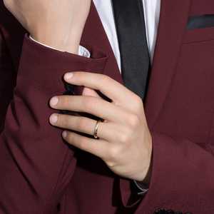 3mm Custom Knife Edge Wedding Band <b>Men</b> Women Geometric Minimalist Comfort Fit 925 <b>Silver</b> 10K 14K 18K Solid Gold Stacking <b>Ring</b> - Product Image 2