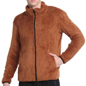 Nuevo artículo impreso logotipo personalizado en lana hombres Sherpa chaquetas superventas térmica 100% algodón hombres Sherpa sudaderas con capucha zip completo US - Product Image 1