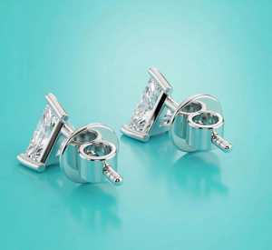 Pendientes Solitarios de Moissanita de 1 Quilate con Corte Trillón para Unisex, Plata 925, Joyería para Aniversario de Mujer, Regalo para Novia - Product Image 3