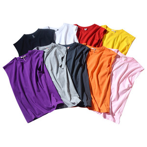Débardeur de sport pour homme 100 % coton, style décontracté, sans manches, coupe classique, respirant, tricoté, pour le fitness et le basketball - Product Image 2