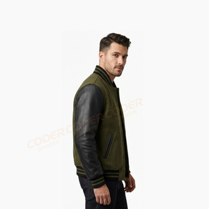 Veste de baseball personnalisée avec logo, de haute qualité, en cuir PU, manches en spandex, veste de baseball vierge, vestes de baseball vierges en provenance du Pakistan - Product Image 6