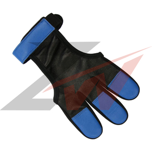 Gants en cuir sans doigts avec sangle de poignet réglable pour une utilisation en extérieur, unisexes, toutes saisons, pour le tir à l'arc, la chasse, en cuir de cerf - Product Image 1