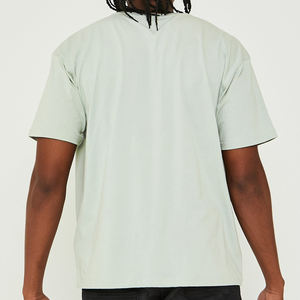 T-shirt streetwear surdimensionné en tricot pour homme, imprimé sur mesure, en polyester, à manches courtes, épaules tombantes, décontracté, respirant, écologique - Product Image 3